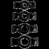 Набор колец Titan Men Black 3503-05CDDJ