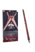 Металическая палочка с креплениями для бондажа для ног Scandal Spreader Bar в атласе черно-красная