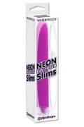 Вибратор фиолетовый Neon Slim из супер-мягкого материала
