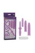 Вибромассажер Dilator Set Purple Dilator with 4 Sizes & Sleeve с насадками фиолетовый
